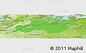 Political Panoramic Map of Division No.  6, physical outside