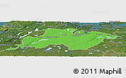 Political Panoramic Map of Division No.  6, satellite outside