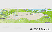 Shaded Relief Panoramic Map of Division No.  6, physical outside