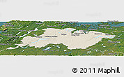 Shaded Relief Panoramic Map of Division No.  6, satellite outside