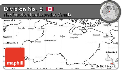 Blank Simple Map of Division No.  6