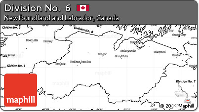 Blank Simple Map of Division No.  6