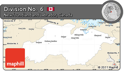 Classic Style Simple Map of Division No.  6