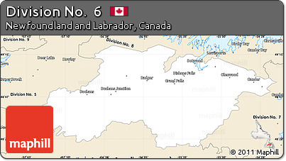 Classic Style Simple Map of Division No.  6
