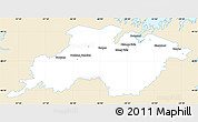 Classic Style Simple Map of Division No.  6, single color outside
