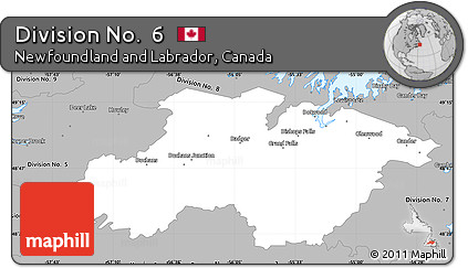 Gray Simple Map of Division No.  6
