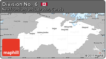 Gray Simple Map of Division No.  6