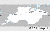 Gray Simple Map of Division No.  6, single color outside