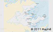Classic Style 3D Map of Division No.  7, single color outside
