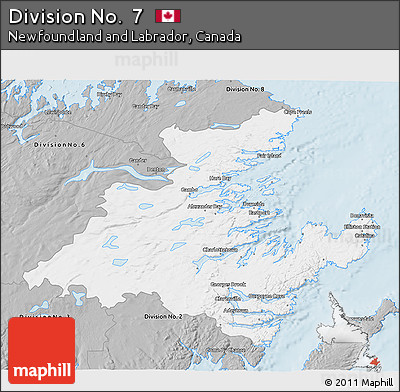 Gray 3D Map of Division No.  7