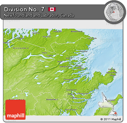 Physical 3D Map of Division No.  7