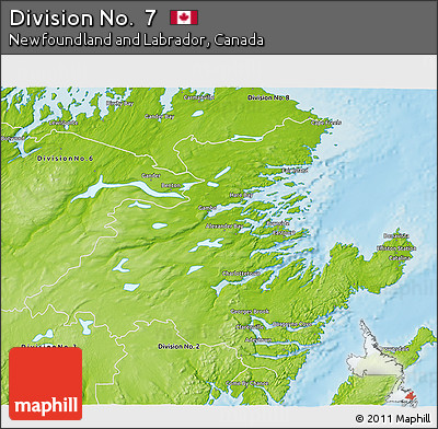 Physical 3D Map of Division No.  7