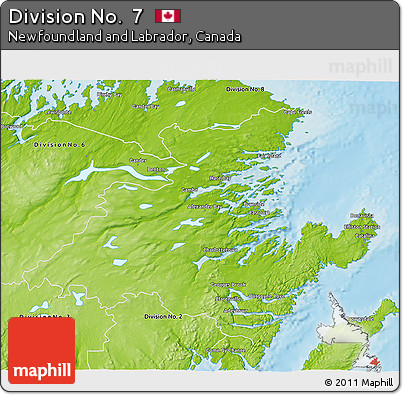 Physical 3D Map of Division No.  7