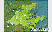 Physical 3D Map of Division No.  7, satellite outside