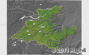 Satellite 3D Map of Division No.  7, desaturated