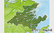Satellite 3D Map of Division No.  7, physical outside