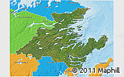 Satellite 3D Map of Division No.  7, political outside