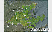 Satellite 3D Map of Division No.  7, semi-desaturated