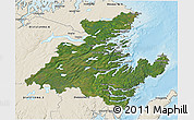 Satellite 3D Map of Division No.  7, shaded relief outside