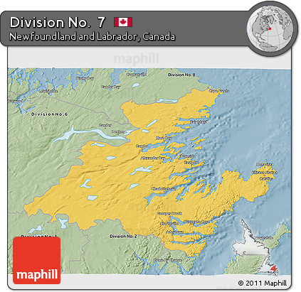 Savanna Style 3D Map of Division No.  7