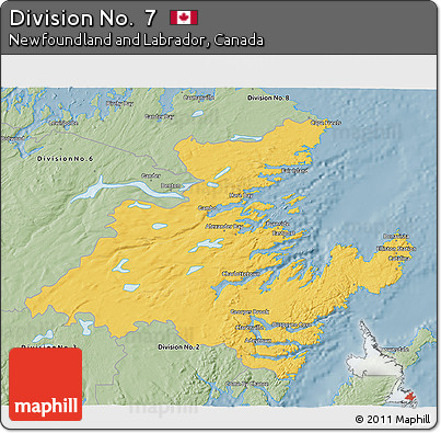 Savanna Style 3D Map of Division No.  7