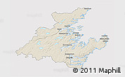 Shaded Relief 3D Map of Division No.  7, cropped outside