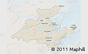 Shaded Relief 3D Map of Division No.  7, lighten