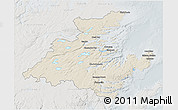 Shaded Relief 3D Map of Division No.  7, lighten, semi-desaturated