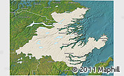 Shaded Relief 3D Map of Division No.  7, satellite outside