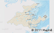 Shaded Relief 3D Map of Division No.  7, single color outside
