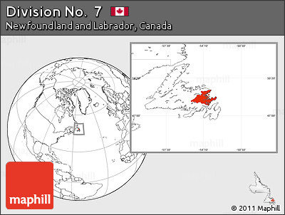 Blank Location Map of Division No.  7