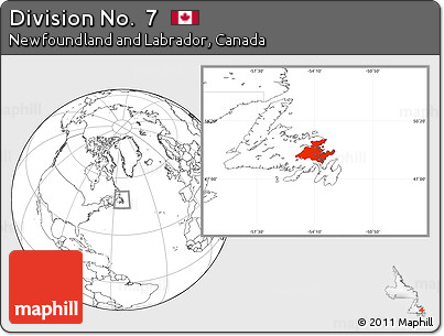 Blank Location Map of Division No.  7
