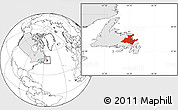 Blank Location Map of Division No.  7, highlighted country