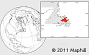 Blank Location Map of Division No.  7, highlighted parent region
