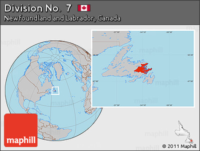 Gray Location Map of Division No.  7
