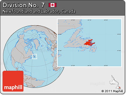 Gray Location Map of Division No.  7