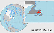 Gray Location Map of Division No.  7, highlighted country, highlighted parent region