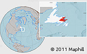 Gray Location Map of Division No.  7, highlighted parent region, hill shading