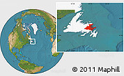 Satellite Location Map of Division No.  7, highlighted parent region