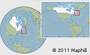 Savanna Style Location Map of Division No.  7, highlighted country, within the entire country, hill shading