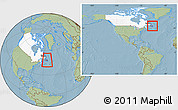 Savanna Style Location Map of Division No.  7, highlighted country, highlighted parent region, within the entire country, hill shading