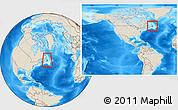 Shaded Relief Location Map of Division No.  7, within the entire country