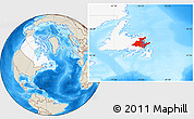Shaded Relief Location Map of Division No.  7, highlighted country