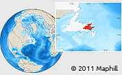 Shaded Relief Location Map of Division No.  7, highlighted parent region