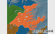Political Map of Division No.  7, darken