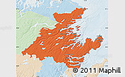 Political Map of Division No.  7, lighten