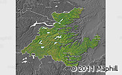 Satellite Map of Division No.  7, desaturated