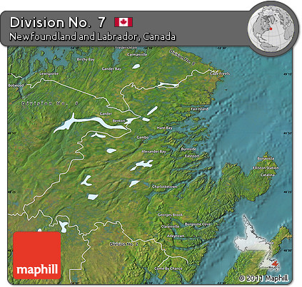 Satellite Map of Division No.  7
