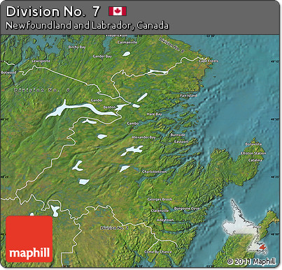 Satellite Map of Division No.  7
