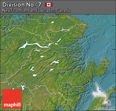 Satellite Map of Division No.  7